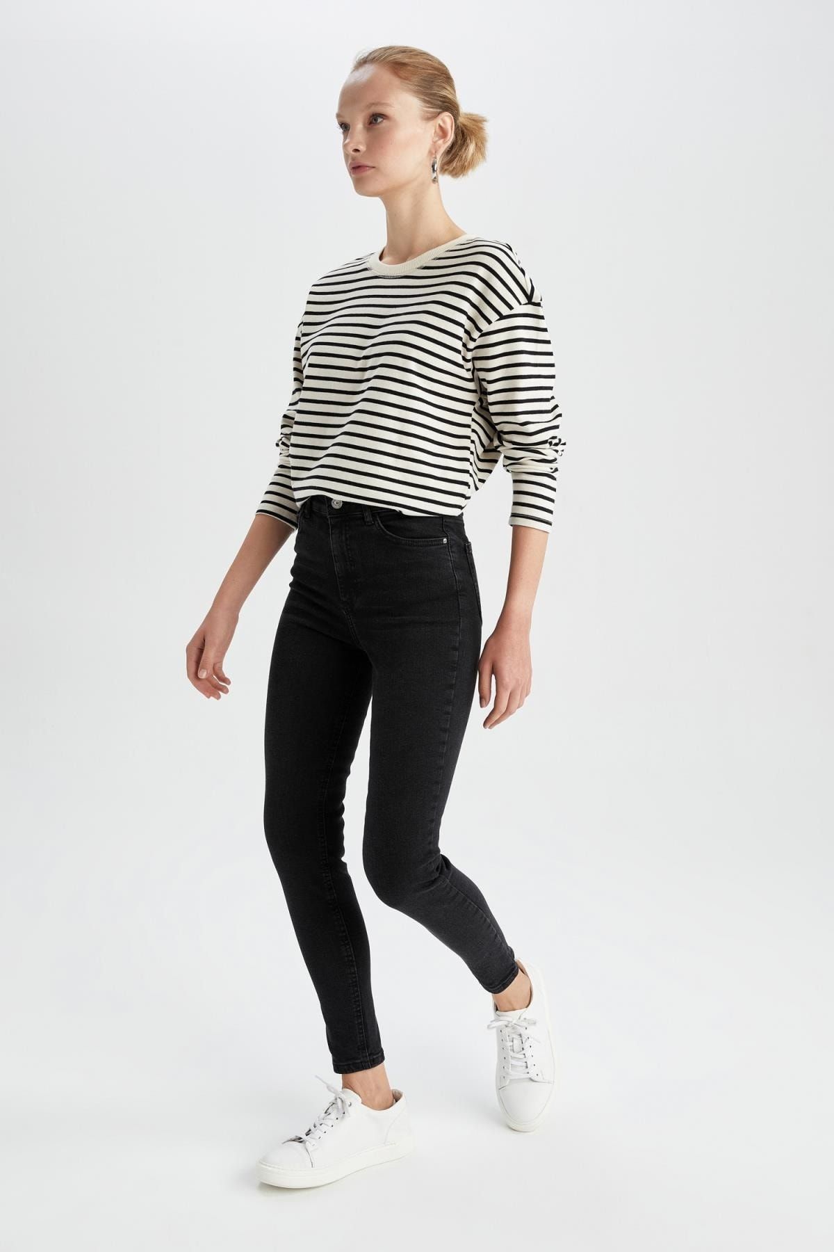 DeFacto-Super Skinny Fit Jeanshose mit hoher Taille 3