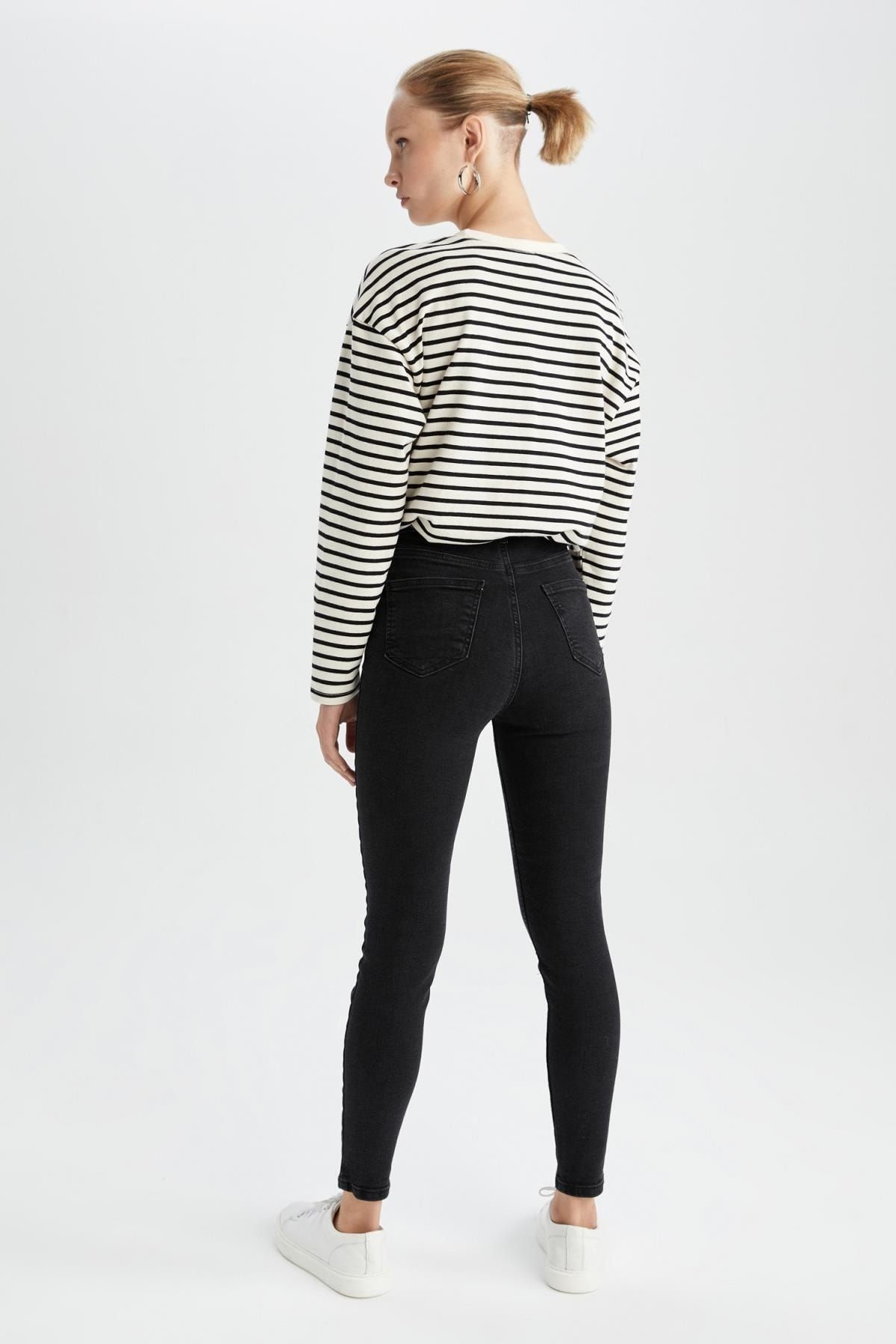 DeFacto-Super Skinny Fit Jeanshose mit hoher Taille 4
