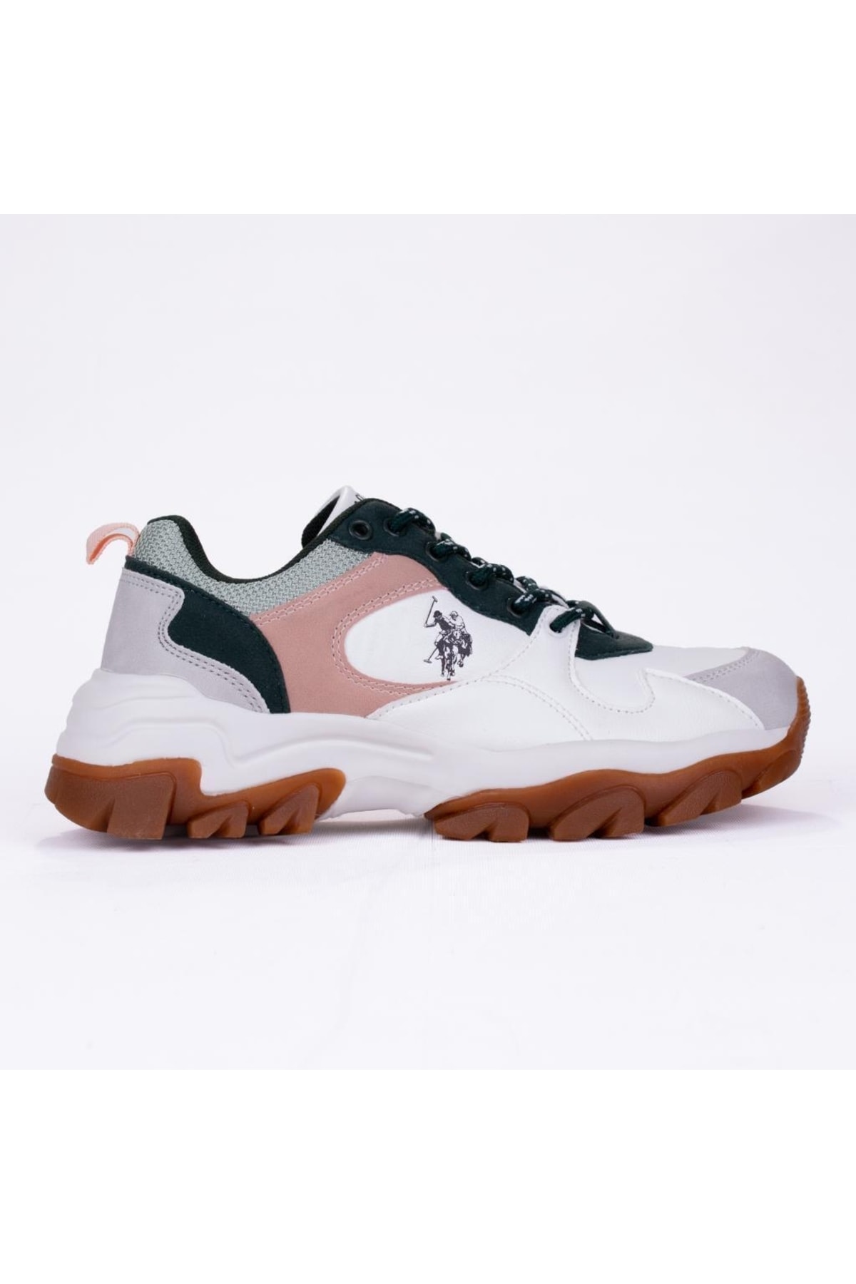 یو اس پولو کفش کتانی زنانه یو اس پولو Assn Tracky سفید سبز غیررسمی