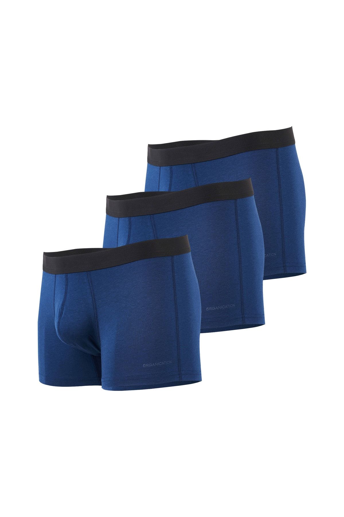 ORGANICATION Boxershorts Dunkelblau 3er-Pack