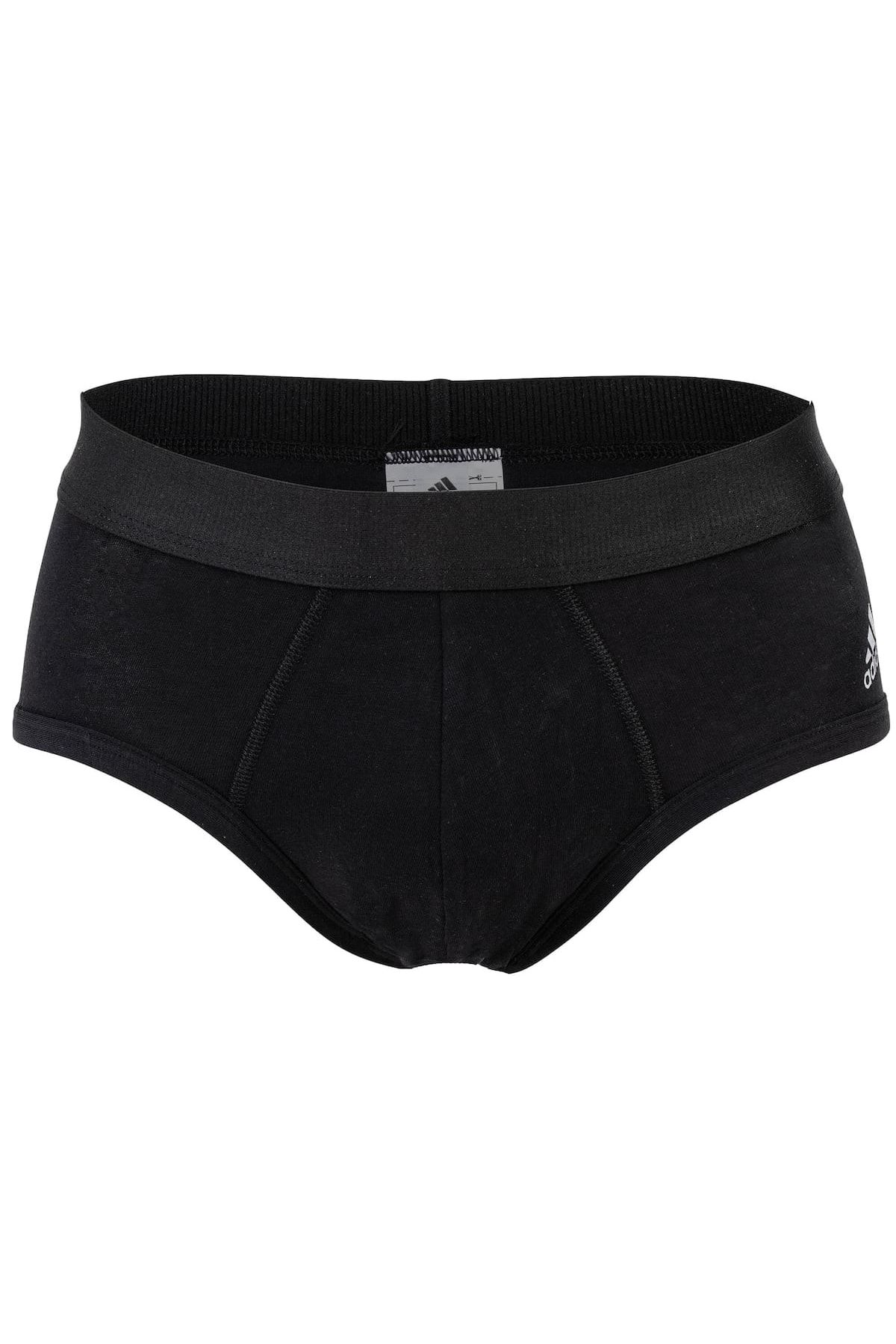 adidas-Herren Slip, 3er-Pack – Höschen, Active Flex Cotton, Logo, 3 Streifen, Uni 5