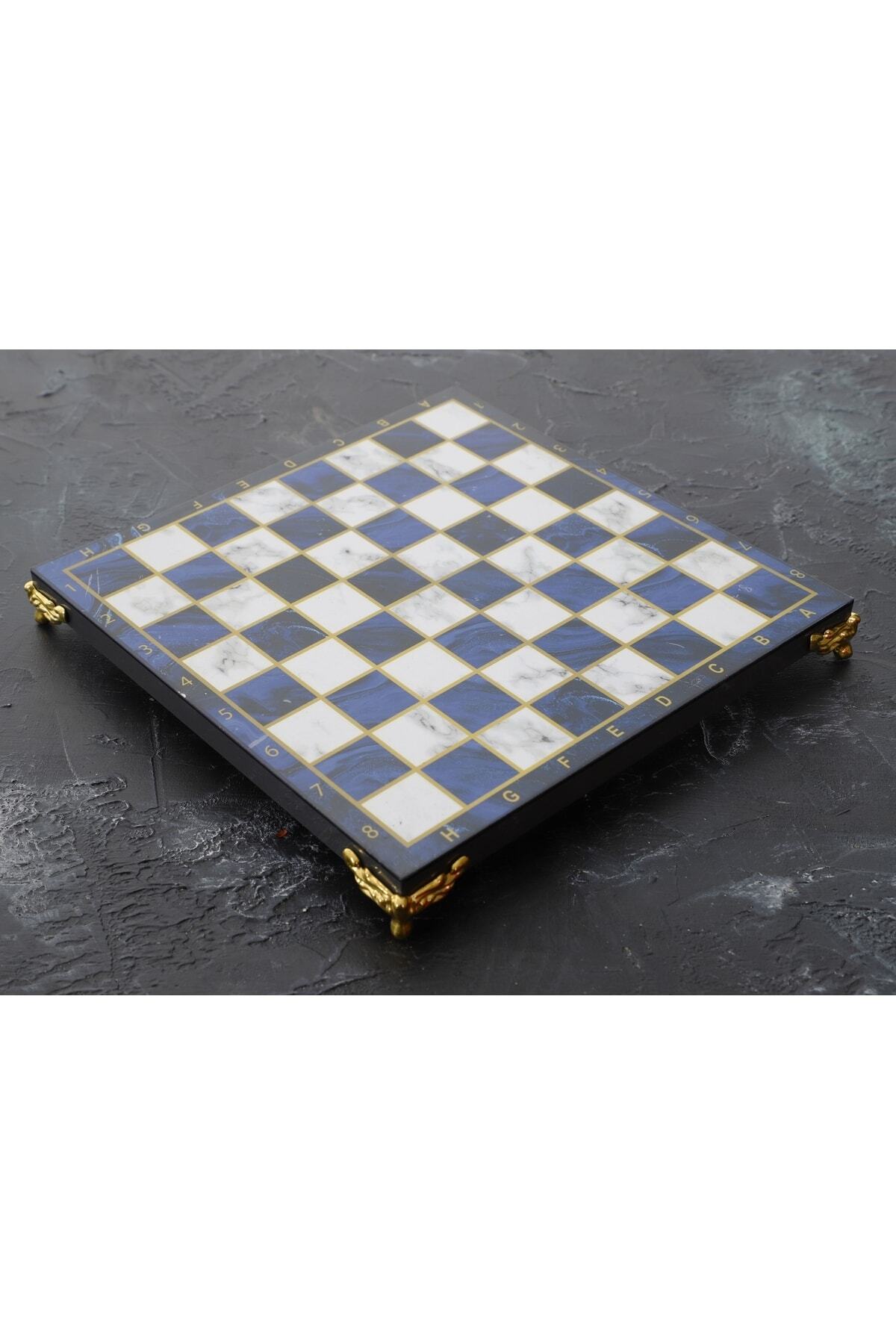 CİMCİME OYUNCAK Özel Ayaklı Gök Mavi Mermer Desenli Tahta 37*37 Cm