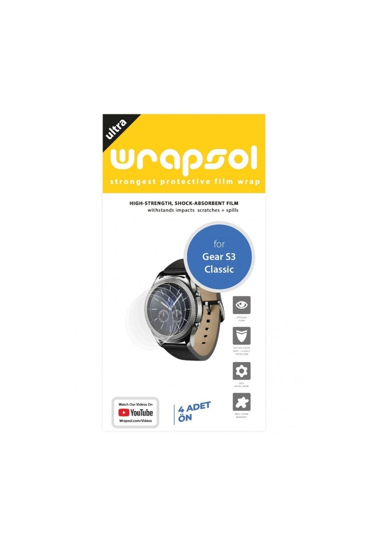 Wrapsol Samsung Gear S3 Classic Smart Watch Screen Protector