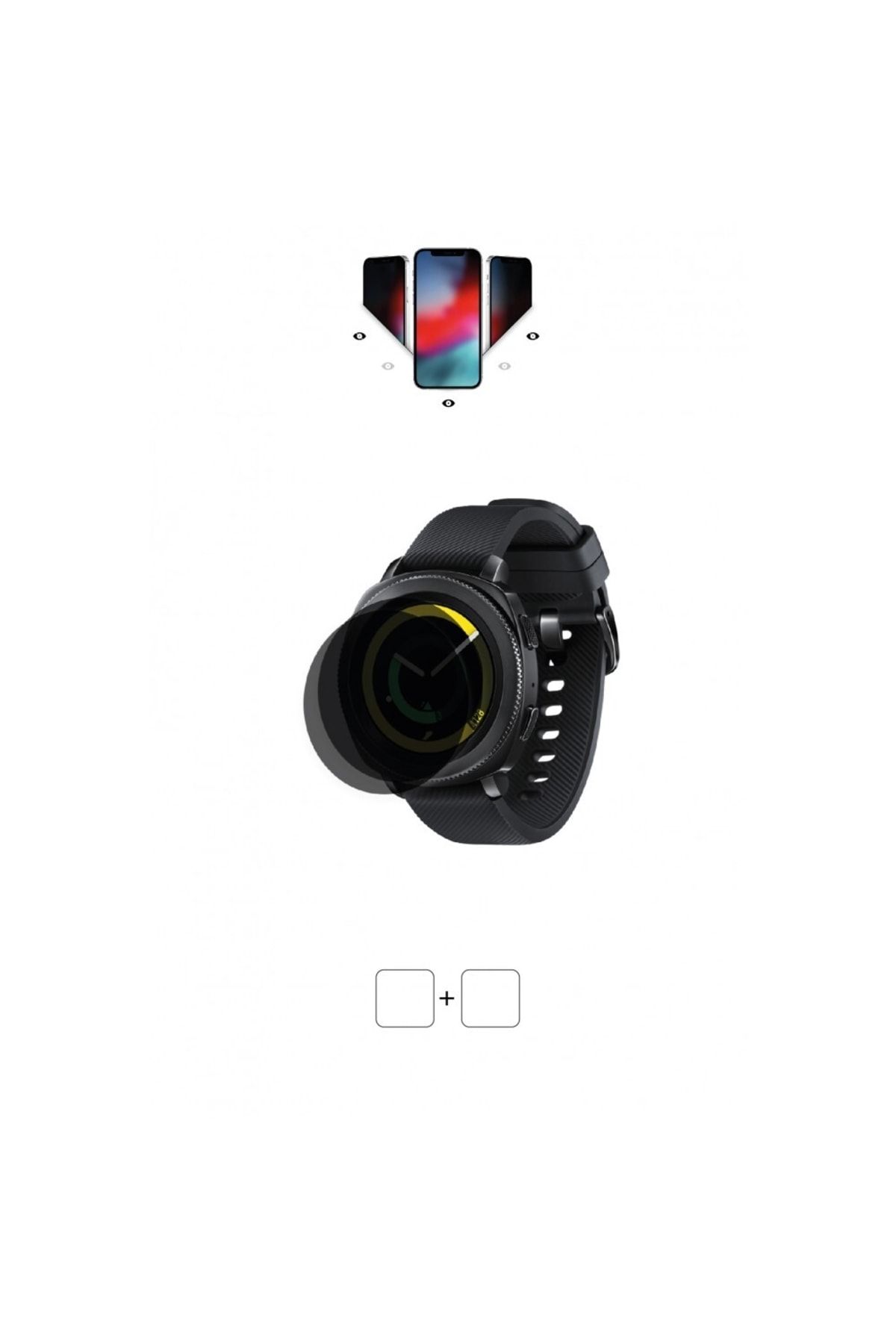 Wrapsol Samsung Gear Sport Smart Watch Matte Ghost Screen