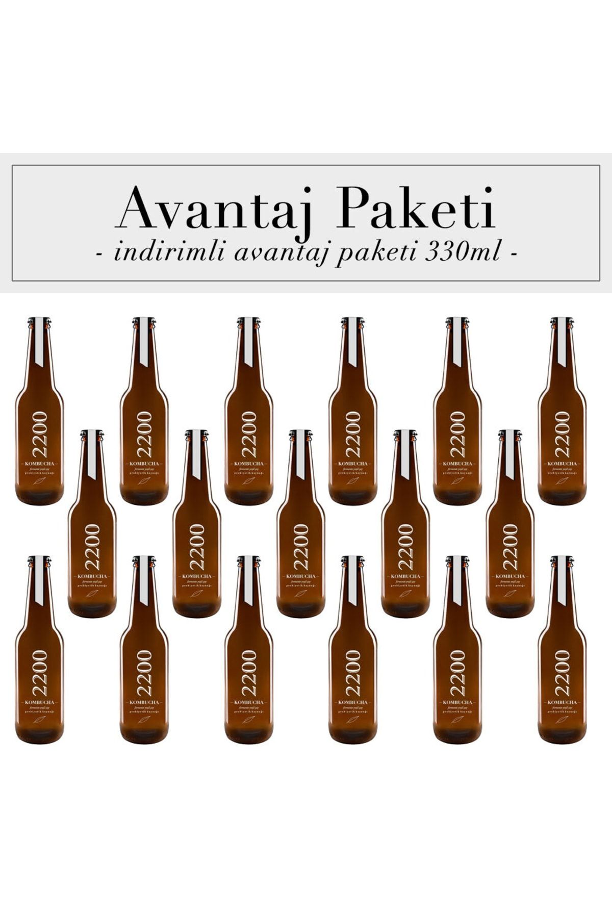 Kombucha 2200 330 ml Lime Nane 25'li Paket