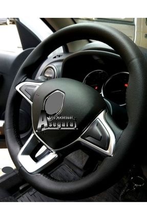 Peugeot 301 Uyumlu Dikmeli Direksiyon Kılıfı Soft Siyah Deri Siyah Ipli ( 38cm×11cm ) ASEGARAJ-301.NKT.SYH