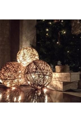 Dekoratif Yılbaşı Ağacı Altı Led Işıklı Noel Topu NYB001