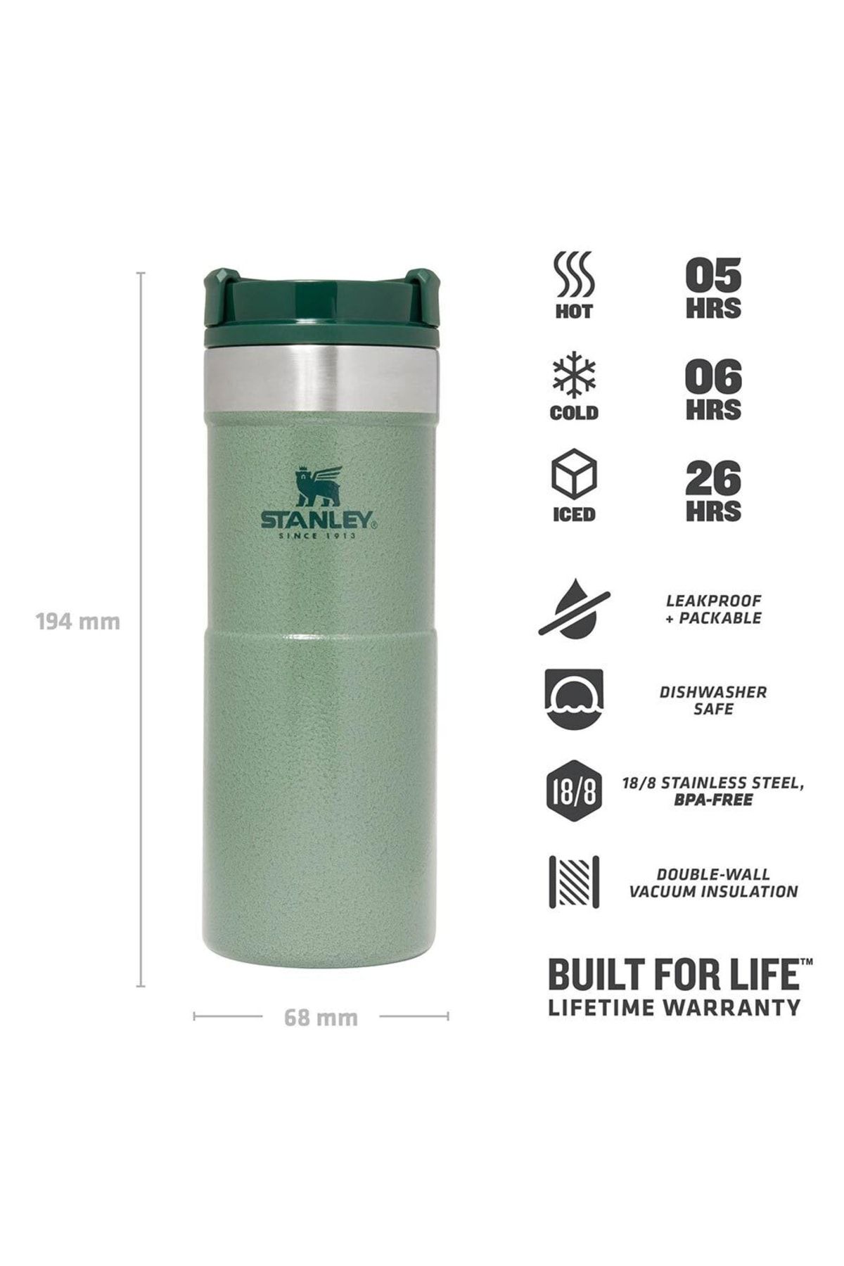 قمقمه کلاسیک Neverleak Thermos Cup 0.35 Lt استنلی Stanley
