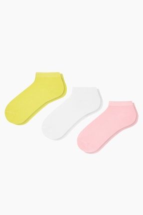 3lü Paket Renkli Patik Çocuk Çorabı ONL-00784_ASR