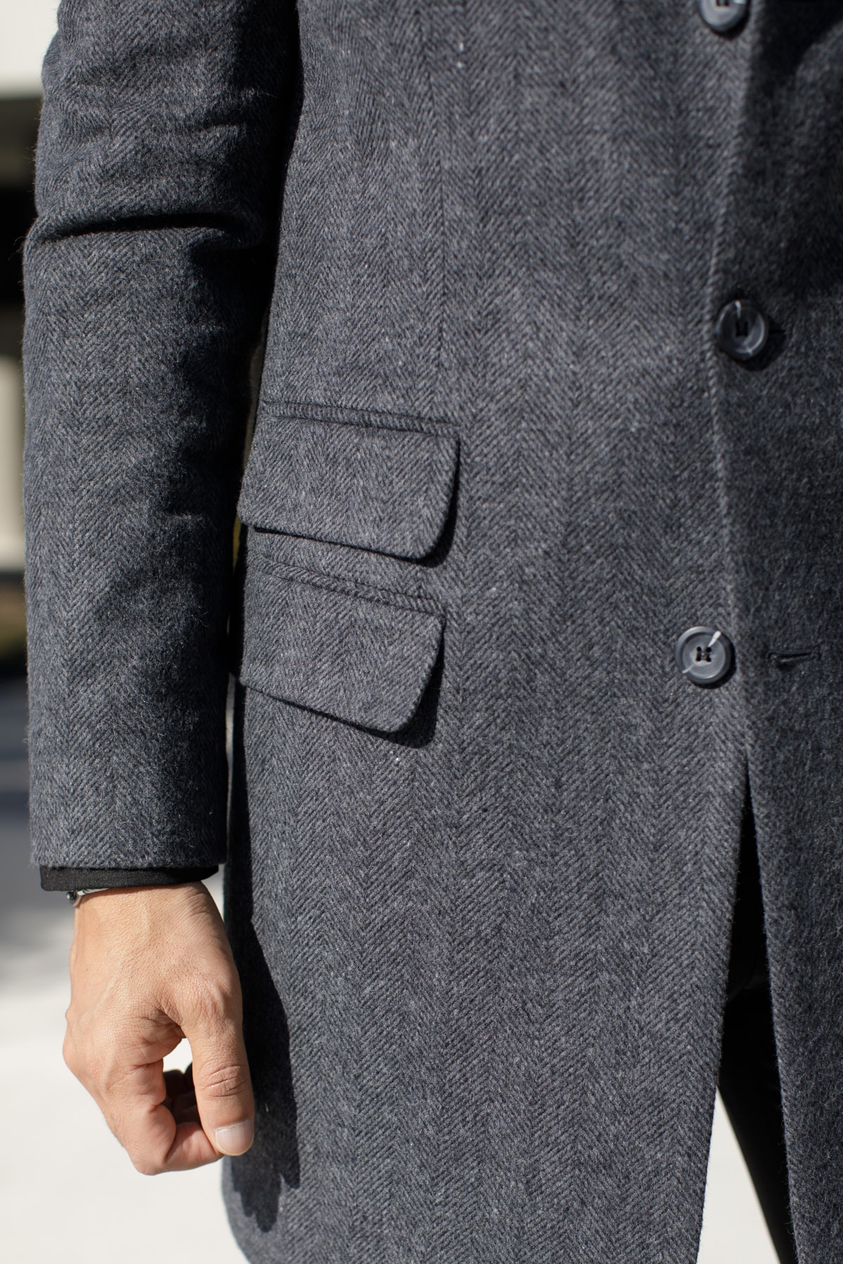 AEK FIORE  Erkek Koyu Gri Palto - Görsel 4