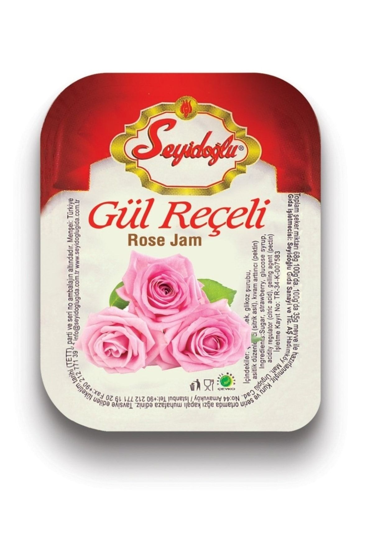 Seyidoğlu Piknik Gül Reçeli 20 Gr Koli (100 Adet)