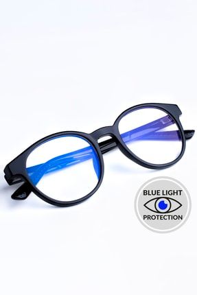 Siyah 4-10 Yaş Mavi Işık Filtreli Çocuk Ekran Gözlüğü E-KS004