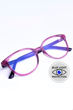 Mor 3-8 Yaş Mavi Işık Filtreli Çocuk Ekran Gözlüğü E-KS003