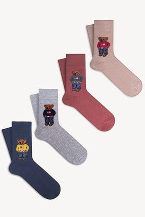 4 Lü Teddy Bear Ayıcıklı Çorap 1009