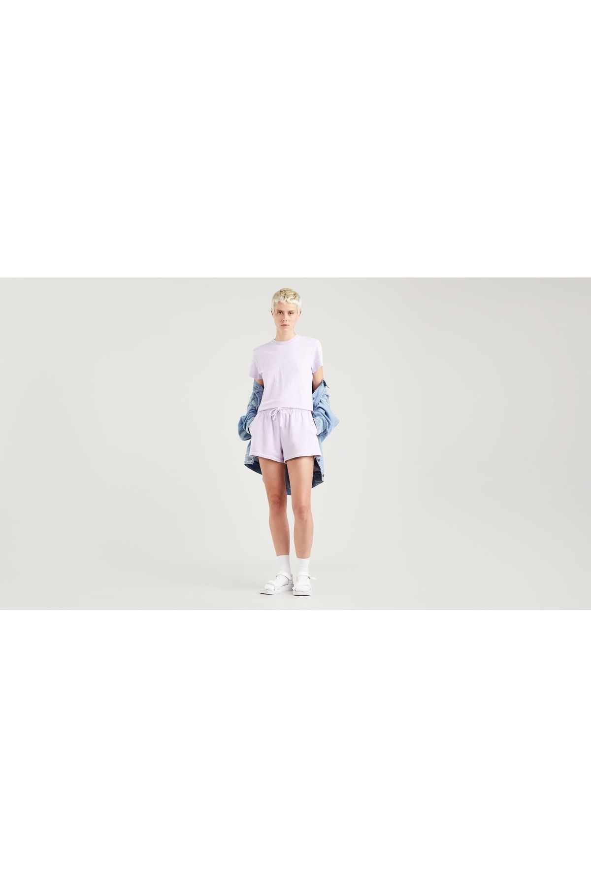 تی شرت آبی زنانه سه راهی کلاسیک فیت اورجینال Levi's