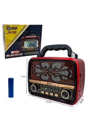Radyo Nostalji Şarjlı Pilli Bluetooth Fm/usb/sd/aux Mg-860bt 2147462