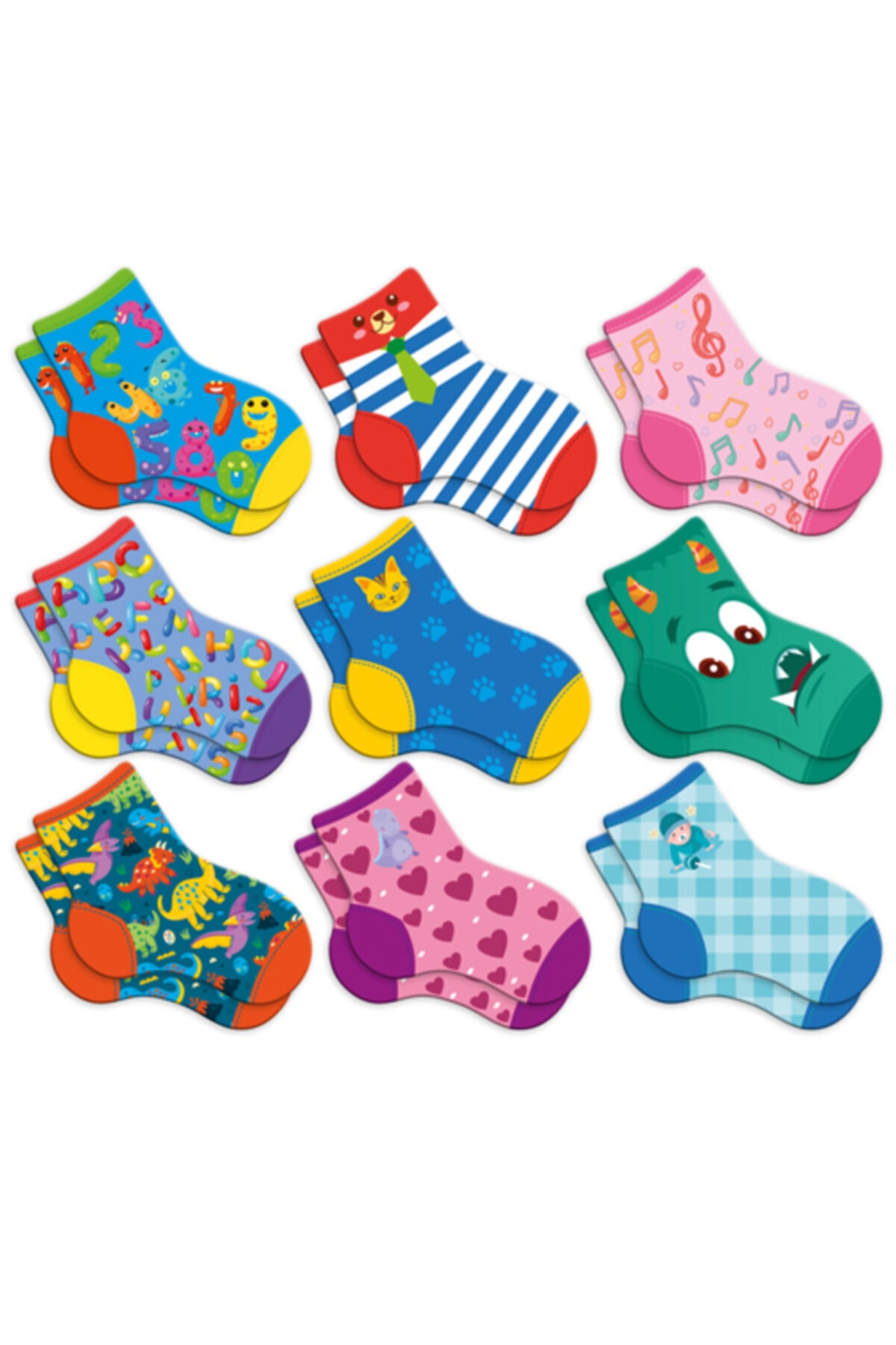 zekaoyunkitap Circle Toys Kayıp Çoraplar Eşleştirme Kart Oyunu fotoğrafı 3 (önizleme)