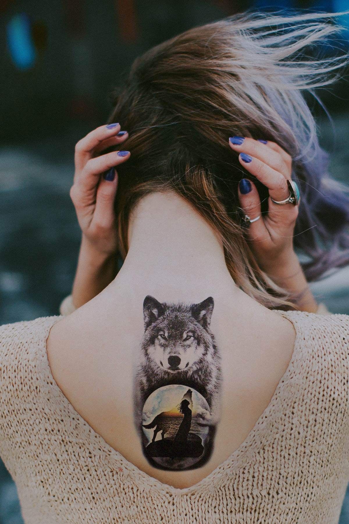 takistir gecici kurt dovme tattoo