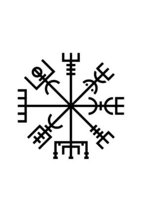 Viking Rune Vegvisir Talisman Sticker Araba Oto Arma Duvar Çıkartma 20 Cm A68S19097
