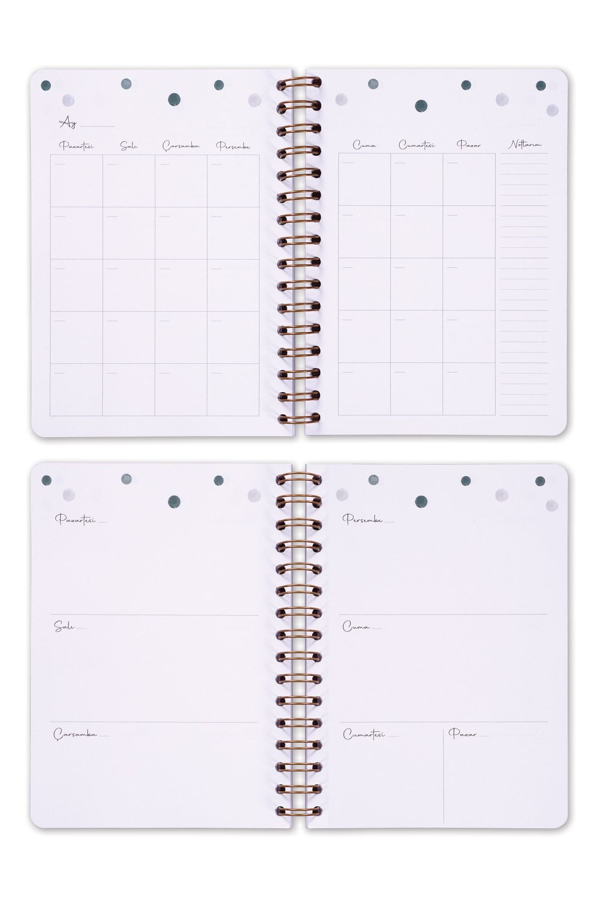 Matt Notebook-Agenda A5 Planificator nesemnat Polka Dot Pink 5