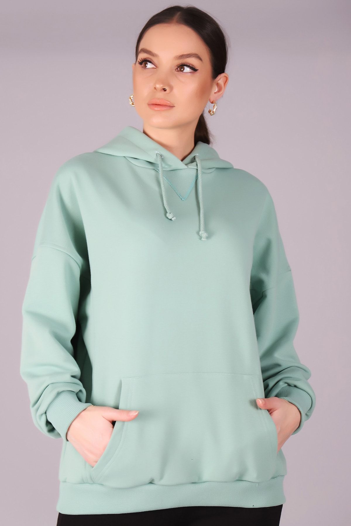 Mint green hotsell hooded sweatshirt
