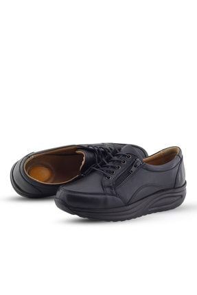 Siyah Ortopedik Topuk Dikeni Kadın Hafif Yürüyüş Ayakkabısı 755SİYAH3640