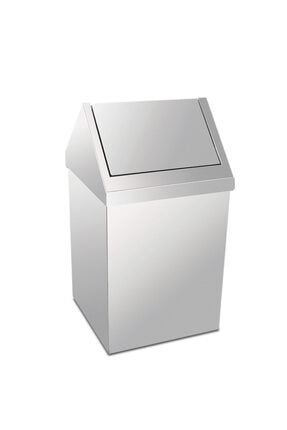 Krom Çatı Kapaklı Çöp Kovası 80 Lt MR-311