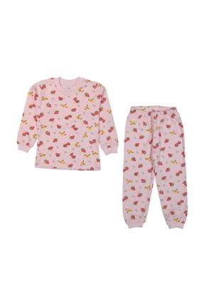 Unisex Bebek Pembe Çilekli Pijama Takımı 6 Yaş 1165015_NeseliBebek