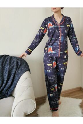 Craft And Boutique Kadın Pijama Takımı Lacivert 164985327171