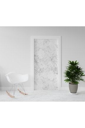 Beyaz Kalın Folyo Desenli Yapışkanlı Kapı Kaplama Folyosu/200cmx90cm kolhiskapıfolyo110