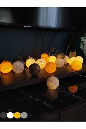 Işıklı Top Aydınlatma-montessori Yatak Aksesuarı-led Işıklı Top 3 Metre 20 Li Set XBEN01