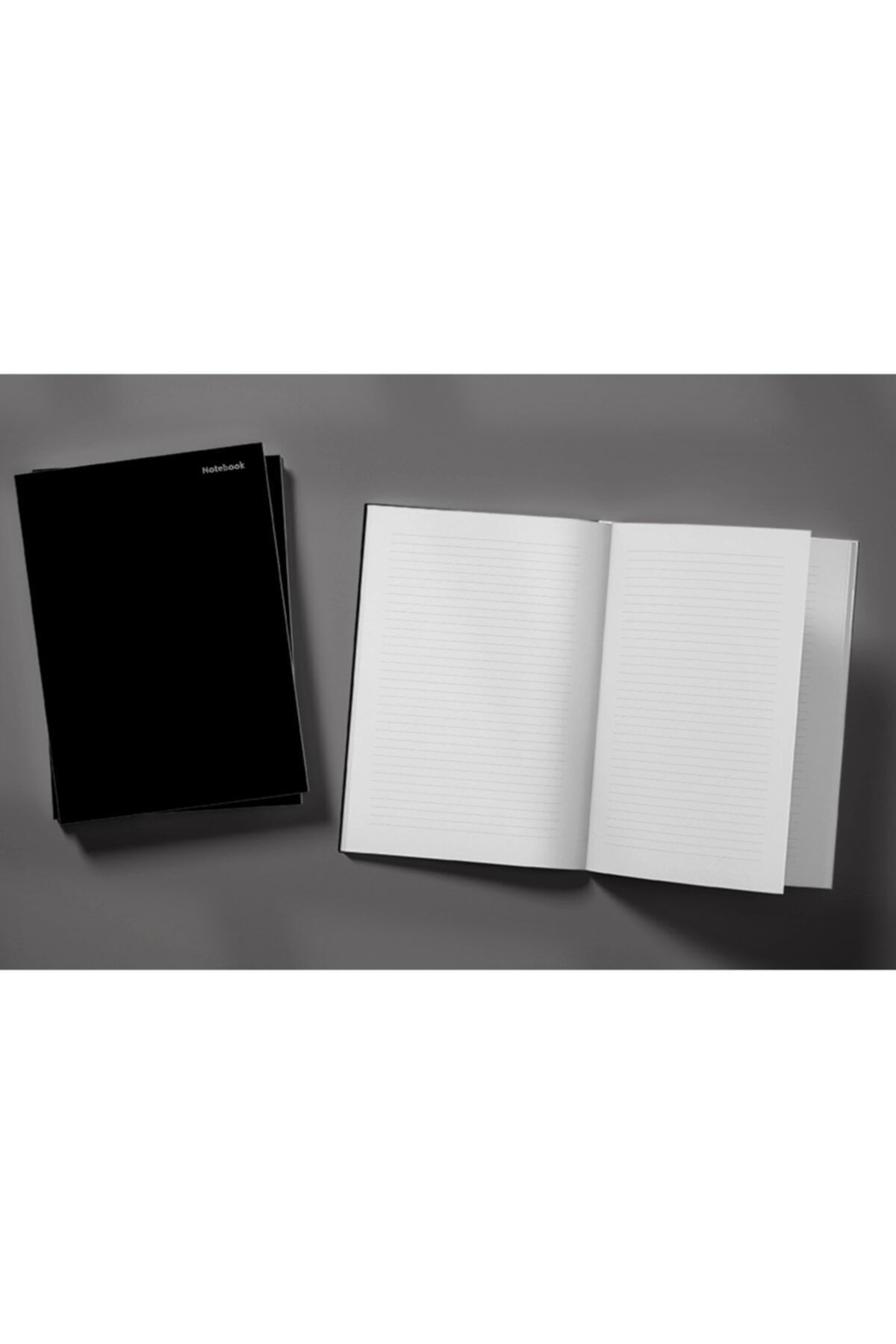 Pelikan Yayınları-Black Doberman Dog On A Black Background Weekly Planner & Notebook 3