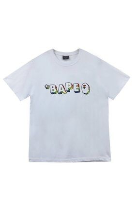 Unisex Bape X Baskılı T-shirt FJMPUY26-KOR