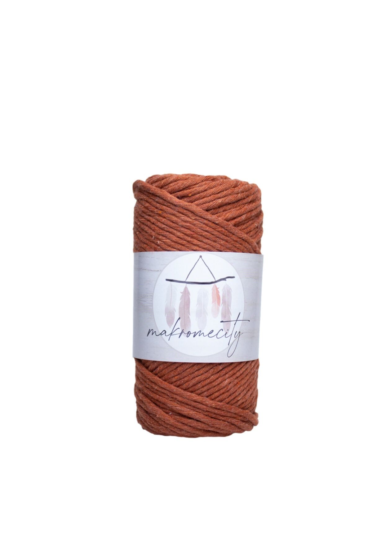 Makromecity-Σκάνδαλο Macrame Twine 3mm Single Twist Makrame Scannable Hobby Twine Σετ 3 τεμαχίων Ecru Tile Milk Coffee 3