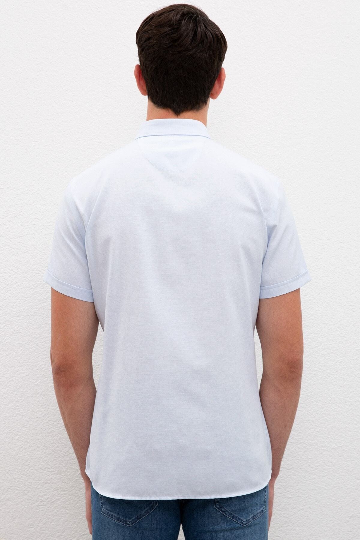 پیراهن مردانه آبی یو اس پولو | G081GL004.000.981280 اورجینال - تصویر 3