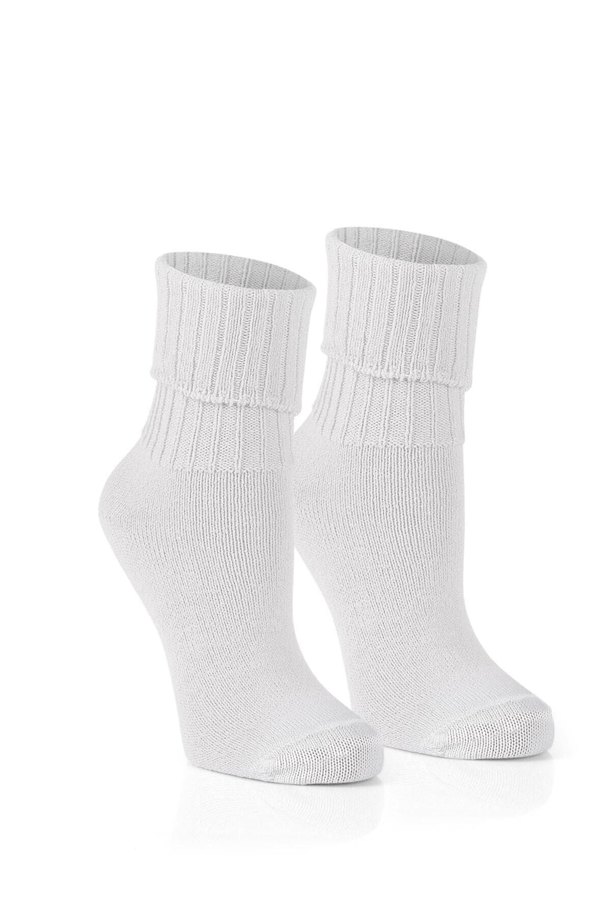 9'lu Kışlık Kadın Yün 'lü Uyku Çorabı Soft Touch