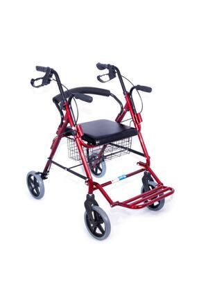 Ayak Pedallı Alüminyum Rolatör Yürüteç - Tekerlekli Sandalye Gibi Kullanma Imkanı mUiz1PVMYt