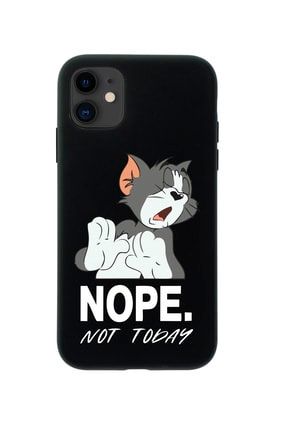 Iphone 12 Tom Nope Not Today Tasarımlı Siyah Telefon Kılıfı MCIP12LTNNT