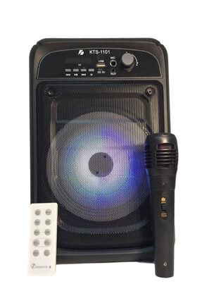 Büyük Boy Bluetooth Hoparlör Karaoke Mikrofon Kumandalı Outdoor Parti Hoparlörü Fm Radyo-usb-tf Kart 1101