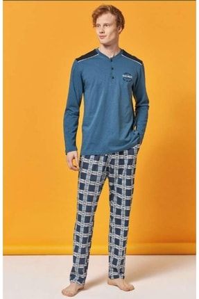 Poleren Over Sleep Çeyizlik Erkek Uzun Kol Pijama Takımı (DÜNDAR ÇORAP HEDİYELİ) -207 OS00307