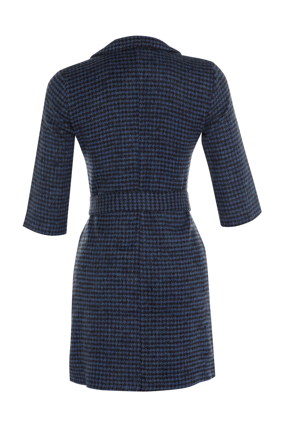 Trendyol Collection-Rochie jachetă cu curea albastră TWOAW23EL00389 7
