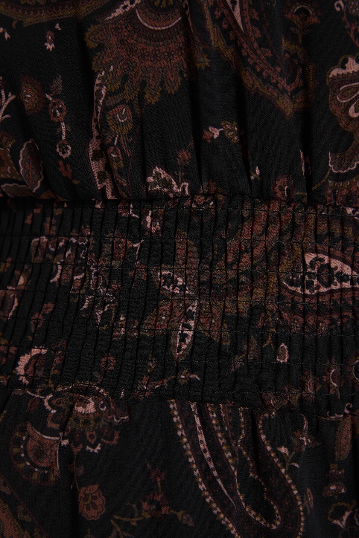 Trendyol Collection-Mehrfarbiges, gewebtes Winterkleid mit Neckholder TWOAW21EL1448 17