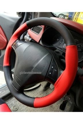 Fiat Fiorino Uyumlu Direksiyon Kılıfı Dikmeli 4prç Kırmızı-siyah GÜRLER-FİOKRMSİYAH