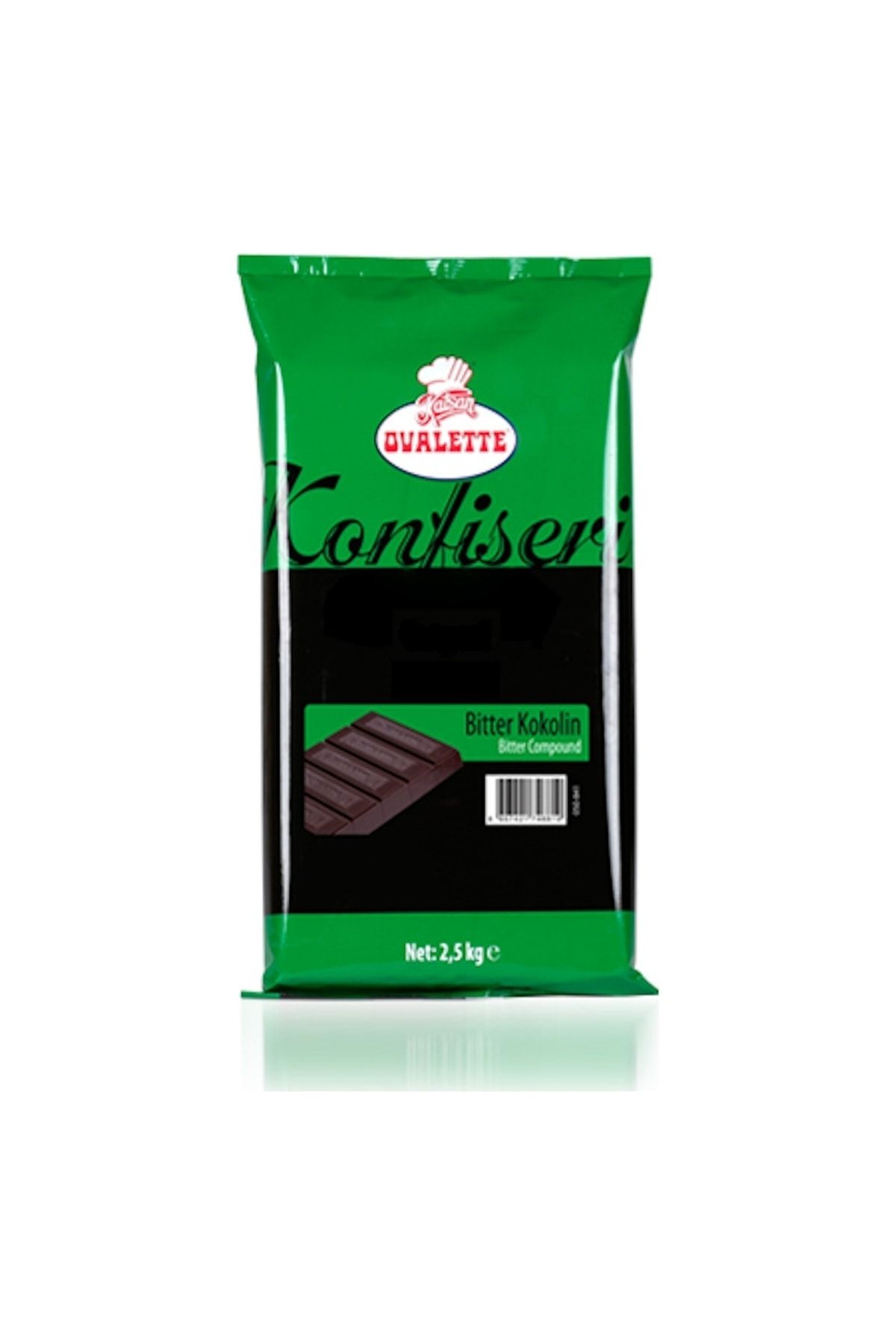 Katsan Ovalette Konfiseri Bitter Çikolata 2,5 Kg