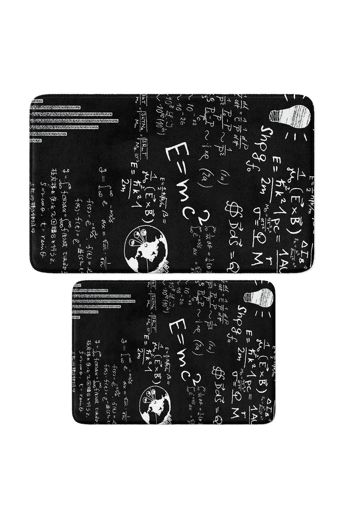 Cute Printed 2-Piece Bath Mat Set - Non-Slip Base, Machine Washable, 50x80cm And 40x60cm