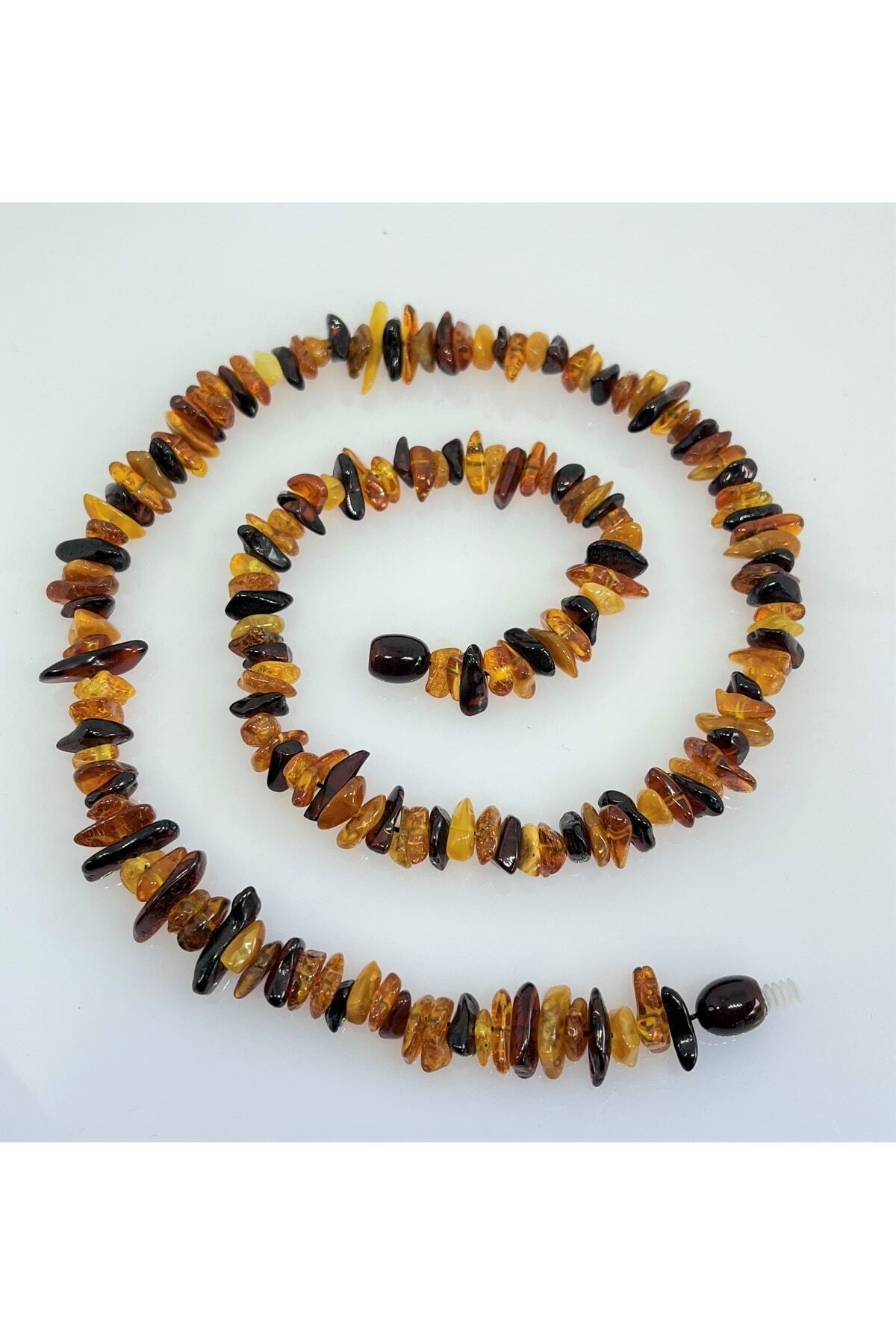 Tesbihci Efendi Damla Kehribar Yetişkin Multicolor Kolye 45cm