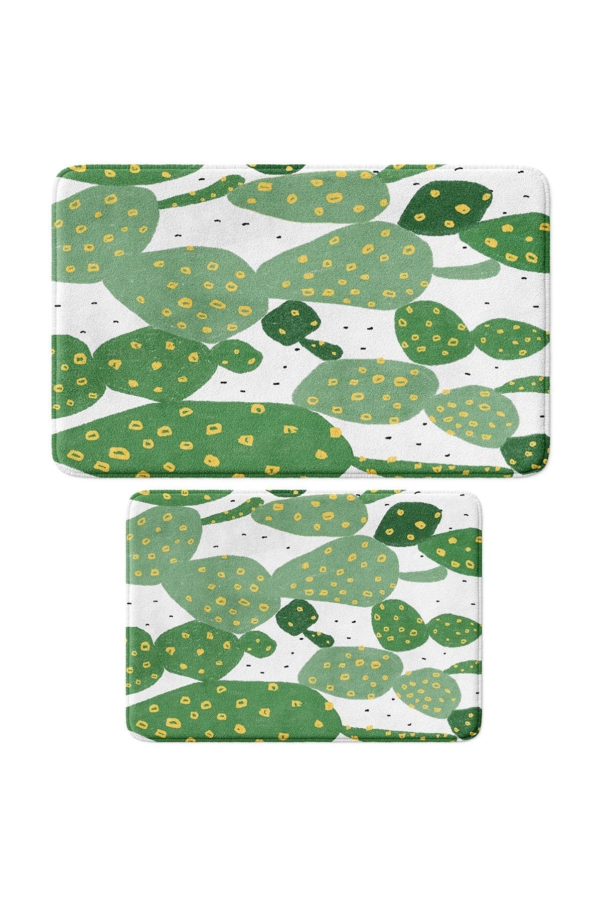 Cute Printed 2-Piece Bath Mat Set - Non-Slip Base, Machine Washable, 50x80cm And 40x60cm