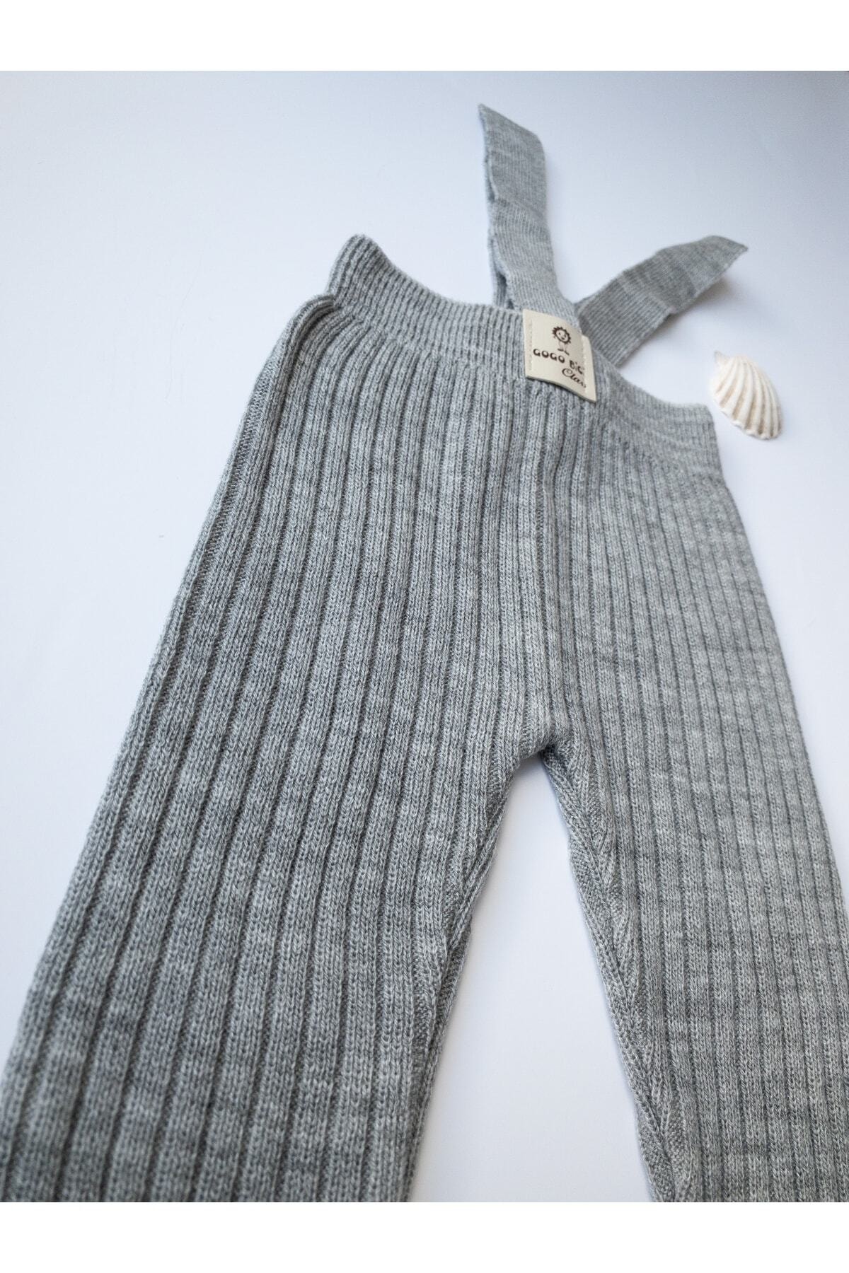 gogo bici Çapraz Askılı Ayarlanabilir Bebek Çocuk Tayt Salopet Gri fotoğrafı 3 (önizleme)