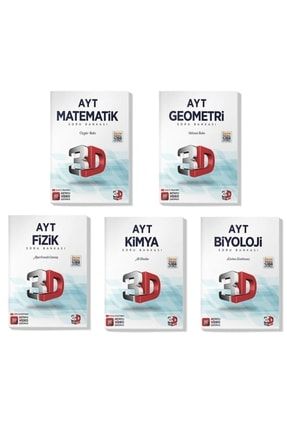 3d 2022 Ayt Matematik Geometri Fizik Kimya Biyoloji Soru Bankası Seti (5 Kitap) RM9136051941037