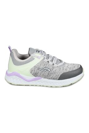 27342 Gri - Lila - Yeşil Kadın Günlük Rahat Yürüyüş Koşu Sneaker Spor Ayakkabı